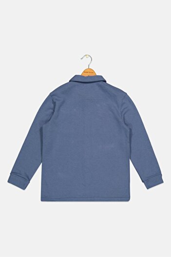 The Commons Kids Boy Plain Shirt Jacket, Blue