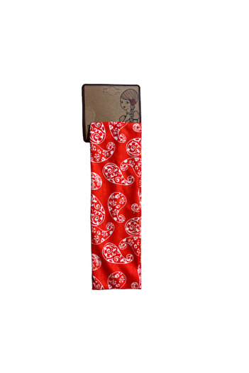 OEM Girls' twisted double headband, 44-45 cm, red/white, Meissa