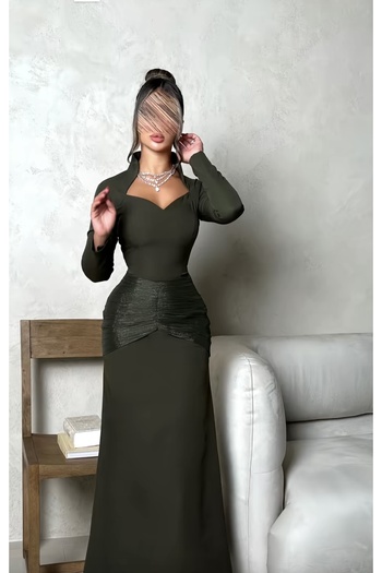 Mannar Desgin olive dress