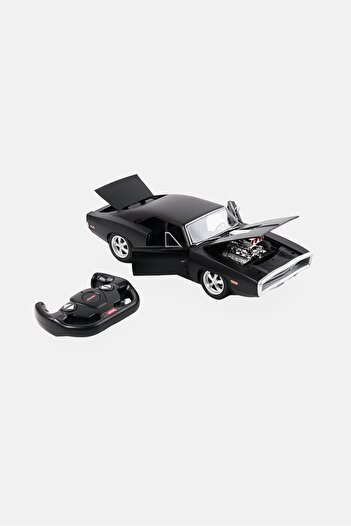 Rastar 1970 Dodge Charger RT Remote Control Car, Black