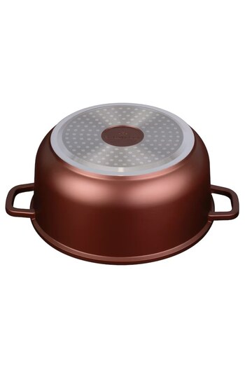 OEM Cooking pot with lid, 28x12.5cm, cast aluminum, 6.5L, scratch-resistant
