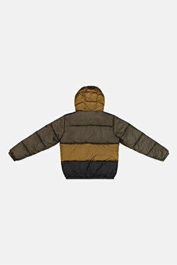 Tommy Hilfiger Kids Boy Colorblock Hooded Jackets, Olive