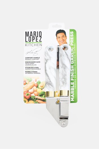 Mario Lopez Marble Finish Garlic Press, Multicolor