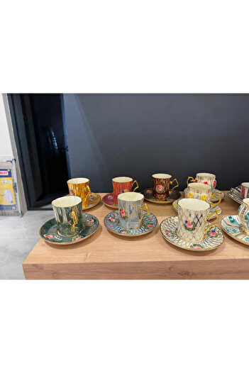 Handmade Esterhomedecor 6 Personality Hand Painting Porcelain Coffee Cup Set