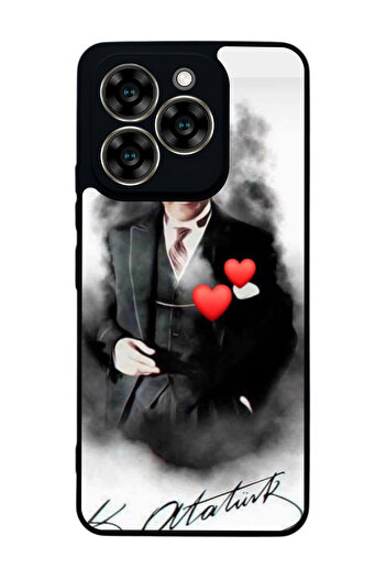 Aksel Kılıf Reeder S919 Compatible Printed , Matte Black, Soft Silicone, Protective, Shock Absorbing Cover, Case