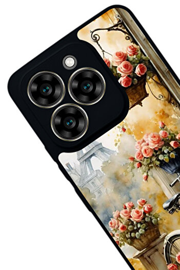Aksel Kılıf Reeder S919 Compatible Printed , Matte Black, Soft Silicone, Protective, Shock Absorbing Cover, Case