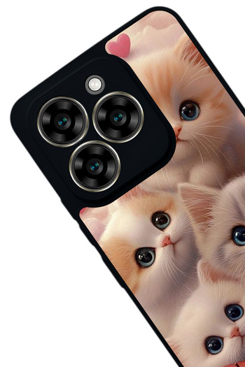 Aksel Kılıf Reeder S919 Compatible Printed , Matte Black, Soft Silicone, Protective, Shock Absorbing Cover, Case