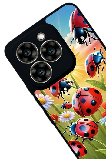 Aksel Kılıf Reeder S919 Compatible Printed , Matte Black, Soft Silicone, Protective, Shock Absorbing Cover, Case