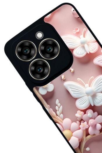 Aksel Kılıf Reeder S919 Compatible Printed , Matte Black, Soft Silicone, Protective, Shock Absorbing Cover, Case