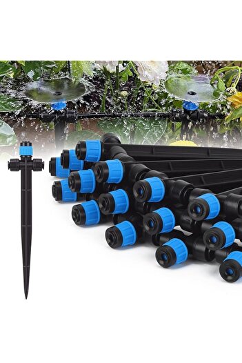 Generic 1/4 Inch Drip Emitters, 15 Pcs Adjustable Fan Shape Irrigation Drip Heads, 360° Water Flow for Pott