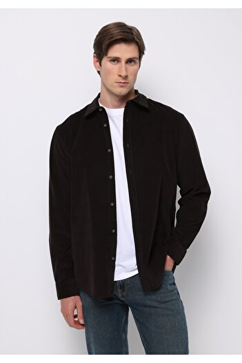 Colin's Сорочка Regular Fit Shirt Neck Прямий чоловічий коричневий сорочка з довгими рукавами