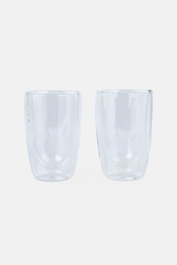 Bombay 2 Pieces Double-Walled Insulated Tumblers 450 ml, Transparent