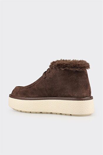 Elle Shoes Kahve Deri Kadın Spor Bot