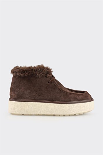 Elle Shoes Kahve Deri Kadın Spor Bot