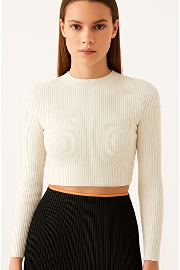 bright moon Women's Ribbed Knit Crop Bady