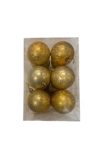 fort Set of 12 Gold Christmas Baubles, 442