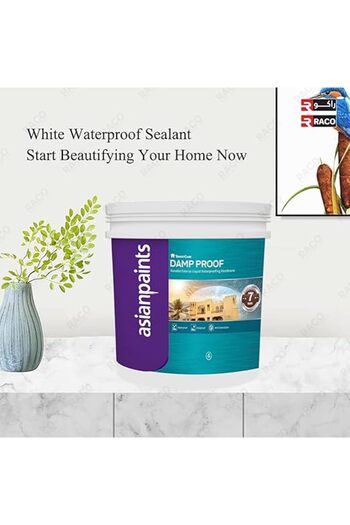 BERGER RACO SmartCare Damp Proof White Liquid Waterproof Sealant for Roof (Gallon 3.6 L)