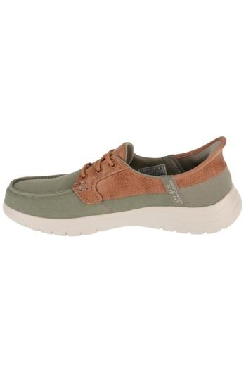 SKECHERS Women's Slip-On Loafers - On-The-Go Flex Olive, Size 37.5