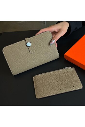 OEM Leather Wallet, Grey