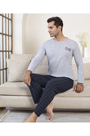 embody Men's cotton long pyjamas grey 16213