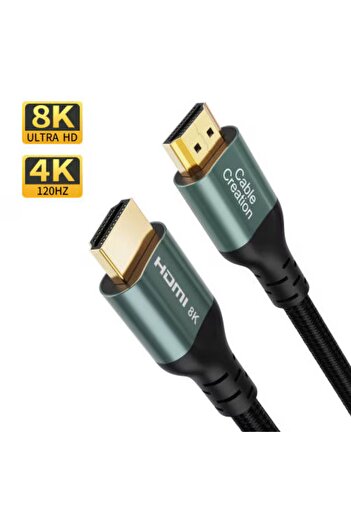 Cablecretion CableCreation HDMI 2.1 Male-to-Male Cable, Certified, 8K@60Hz, 4K@120Hz, HDR, HDCP 2.2, eARC, 1 m, G