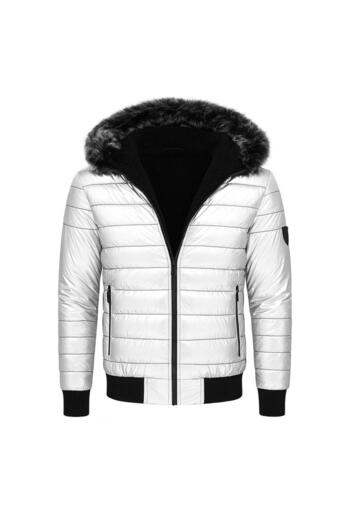 Plus Scorpion Geacă reflectorizantă gri-alb pentru bărbați – Urban Style, mărimi S–2XL