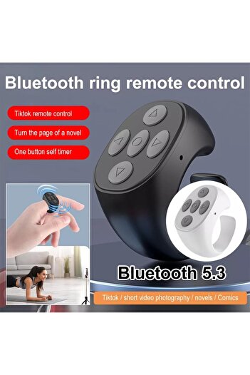 Generic Bluetooth Remote Clicker Ring TikTok Scroller, Page Turner & Camera Shutter 85Hr Case