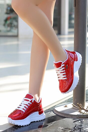 Mamito Ayakkabı Mdl 157 High-Sole Lace-Up Sneakers