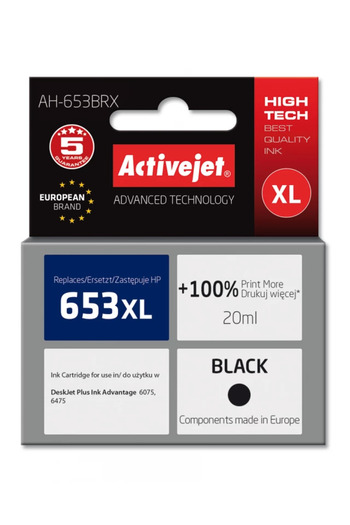 Other Activejet ink for HP 653XL 3YM75AE reg AH-653BRX
