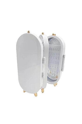 zola Jewelry organizer with mirror, foldable, cabinet model, white, 23 cm
