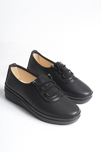 Solo Bag Black Smart Lace-Up Orthopedic Sole Daily Walking Shoes
