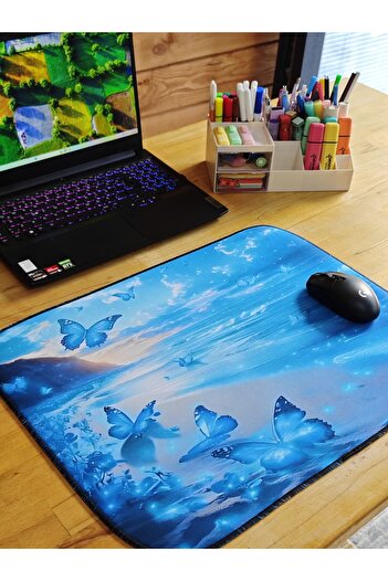 sgeteknoloji Sge Technology 55X45 cm Colorful Daisies Anti-Slip Base Speed Surface Gamer Mouse Pad Gaming Pad