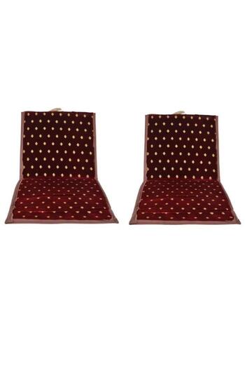 Generic Set of 2 folding floor chairs with waterproof backrest, ideal for travel, camping and relaxing