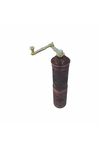 EHA EHA manual grinder, traditional for coffee, spices, 21 cm, antique brass copper color