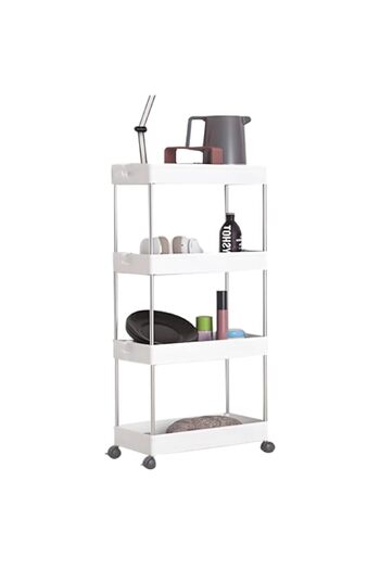 Generic Rolling Storage Shelve,Uoexziyi 4 Tier Bathroom Cart Organizer Laundry Room Organizer Utility Cart