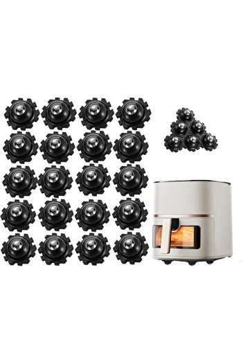 Generic Moonmen 24 pcs 360° Swivel Wheels, Self-Adhesive Mini Caster Wheels, Stainless Steel, 1 Inch, 30 lb