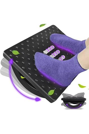 Generic ALMEKAQUZ Foot Rest Under Desk at Work with Rocking Design, Ergonomic Foot Stool with Massage Rolle
