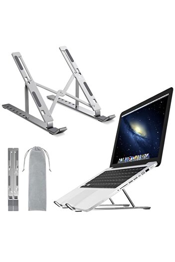 Generic Storift Laptop Stand for desk adjustable height, 7 Angles Anti-Slip, Ergonomic Portable Aluminum La