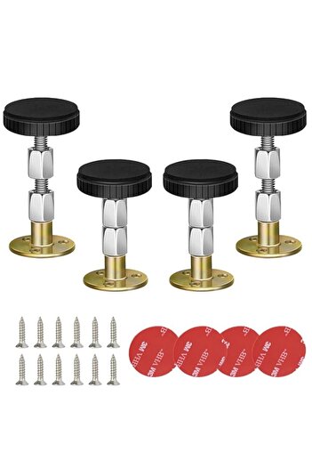 Generic Bed Frame Anti-Shake Tool, Adjustable Threaded Headboard Stoppers, 30-68mm, 4 Pieces
