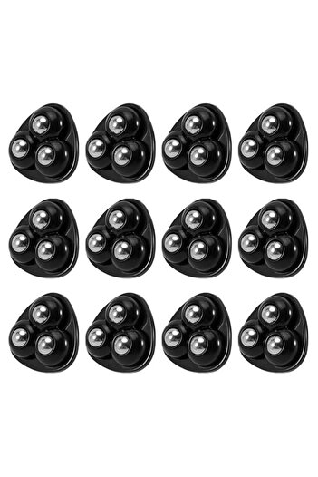 Generic Bukela 12 Piece Mini Self Adhesive Caster Wheels, Stainless Steel 360 Degree Rotation Swivel, Unive