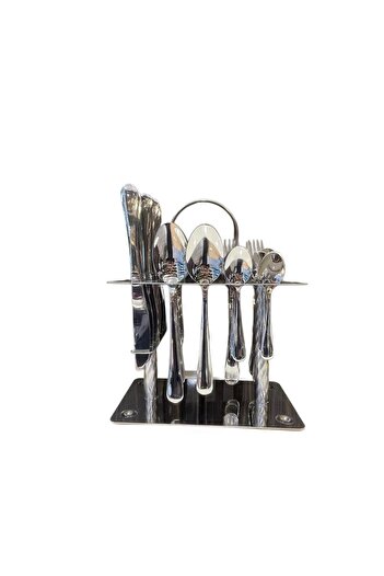 Generic 6-person spoon set, dessert and food, 30 pieces, 18/10 stainless steel