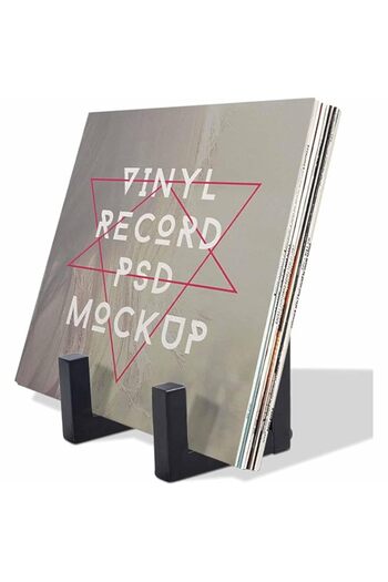 Generic Tazweeq Vinyl Record Organizer, Black Record Rack, Vinyl Metal Album Organizer