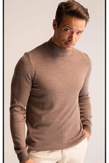 AXXAN Men's Knitwear Sweater Half Turtleneck Sweater
