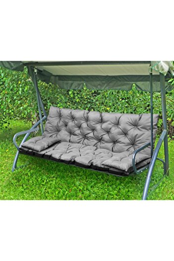 Autoalorria Garden cushion 100x60x50 cm + 2 cushions for swing bench waterproof grey