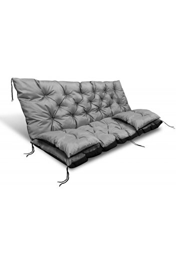 Autoalorria Garden cushion 100x60x50 cm + 2 cushions for swing bench waterproof grey