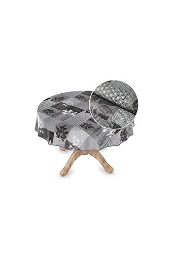 OEM Washable tablecloth, oilcloth, round, 140cm, Greta cut edge model