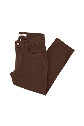 U.S. Polo Assn. Boy's Brown Canvas Trousers 50317273-Vr029