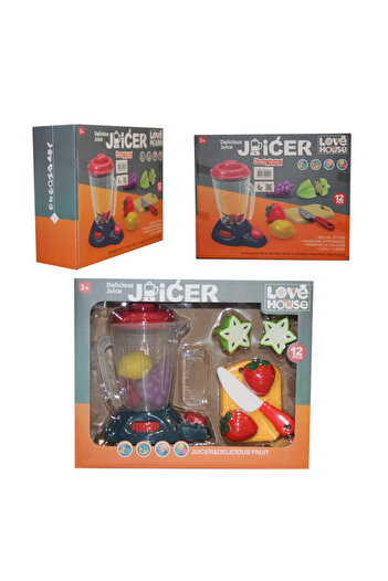 TSUMAB Love House Juicer & Delicious Fruit Set – 12 Pcs Toy Blender Kit