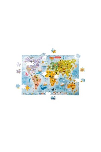 Mimorello Package - Puzzle - World Map - FREE School Geographic Atlas