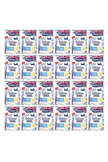 Other BUTCHER'S Delicious Dinners Chunks with Trout in Jelly - wet cat food - 24x400g